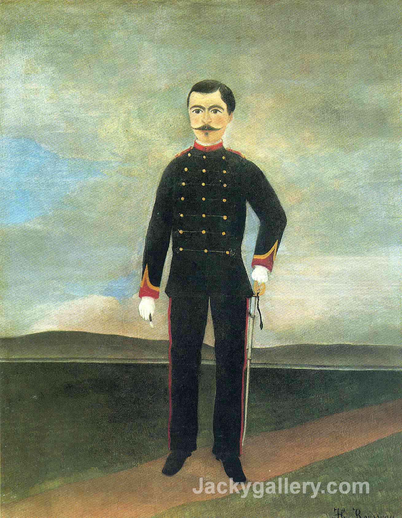 Marshal des Logis Frumence Biche of the 35th Artillery by Henri Rousseau paintings reproduction
